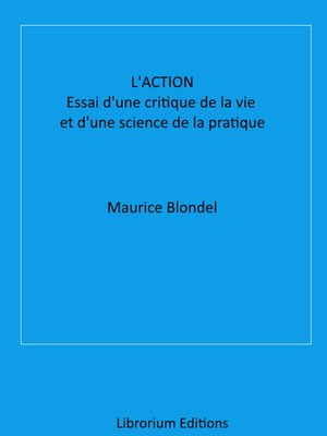 cover image of L'action